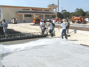  Pervious Concrete lets this new Walgreens Drugstore Parking lot help to heal the thirsty aquifer below.
