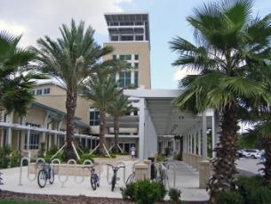 Flatwork entrance, courtyard and sidewalks at Largo Public Library