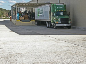 The delivery area of a new Publix shopping center in Brandon, Florida. 